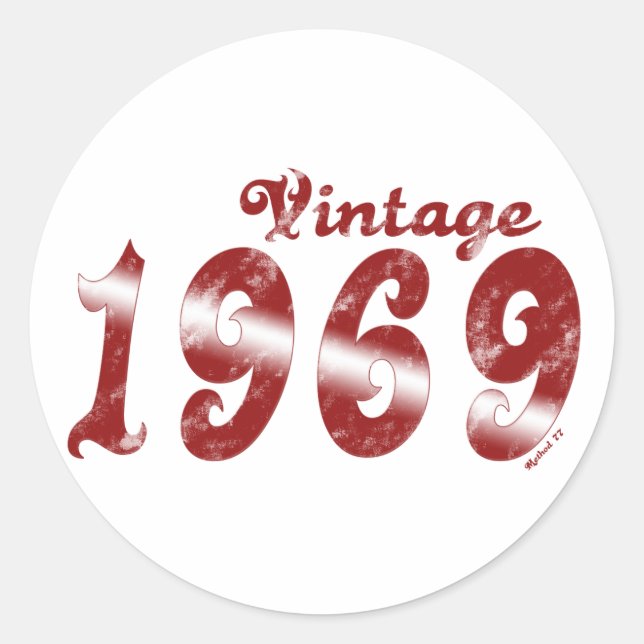 Vintage 1969 Sticker (Front)