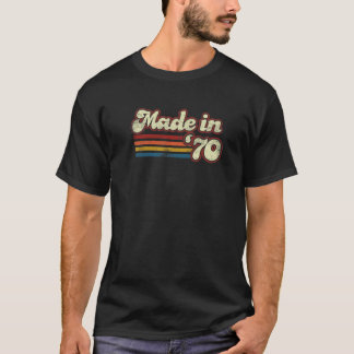 Vintage 1970 51Th Birthday Made In 1970 Born In 19 T-Shirt