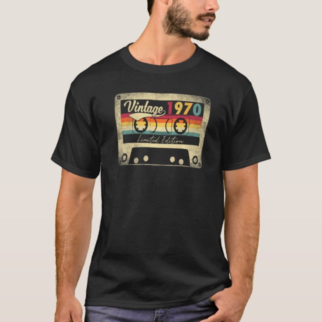 Vintage 1970 52nd Birthday Gif  Retro T-Shirt (Front)