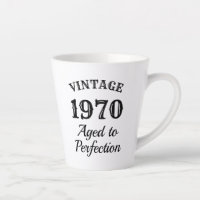 Vintage 1970 | aged to perfection funny latte mug