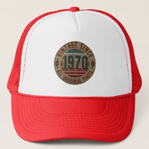 VINTAGE 1970 BIRTHDAY GIFT TRUCKER HAT