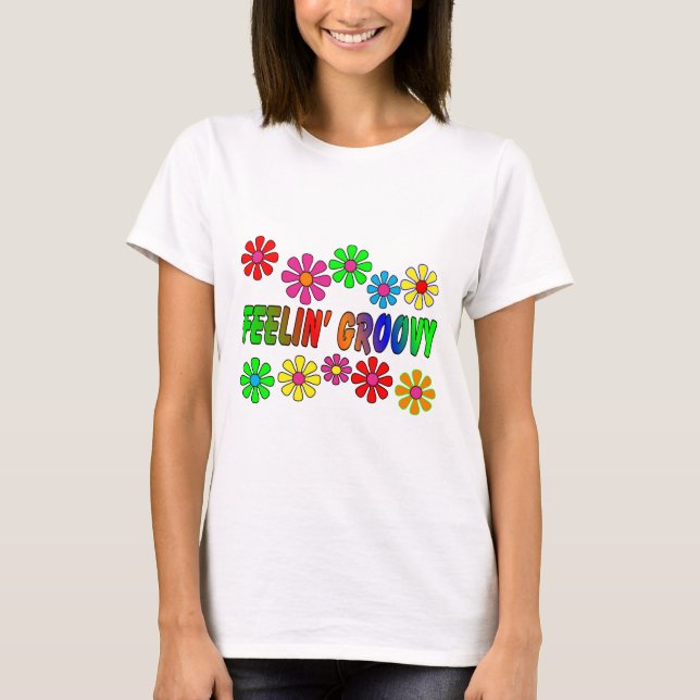 Vintage 1970's "Feelin' Groovy" gifts T-Shirt (Front)