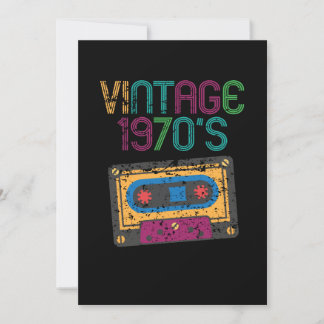 Vintage 1970's Funny Cassette Retro Invitation