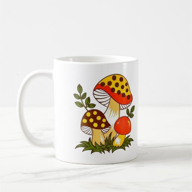 Vintage 1970s Merry Mushroom Coffee Mug (Left)