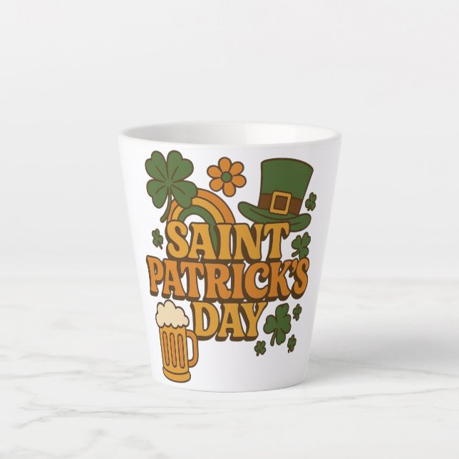 Vintage 1970s Saint Patrick's day  Latte Mug (Front)