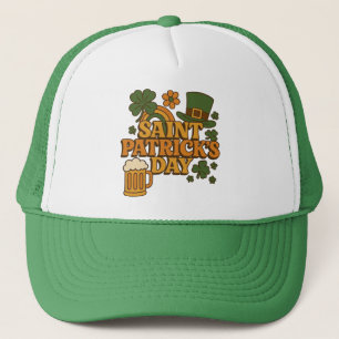 Vintage 1970s Saint Patrick's day  Plus Size T-Shi Trucker Hat
