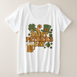 Vintage 1970s Saint Patrick's day Plus Size T-Shirt