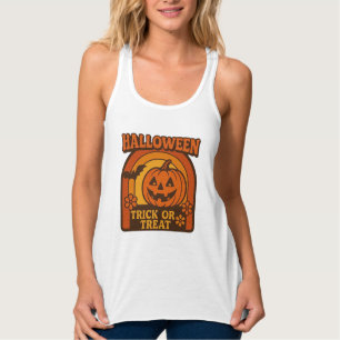 Vintage, 1970s style Halloween pumpkin Singlet