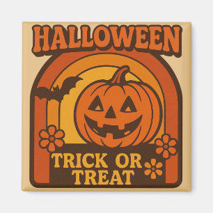 Vintage 1970s Trick or Treat Halloween Magnet