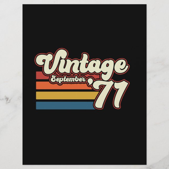 Vintage 1971 50th Birthday Custom Letterhead (Front)