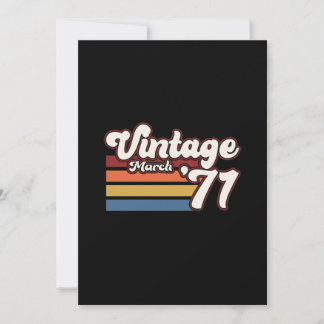Vintage 1971 50th Birthday March Invitation