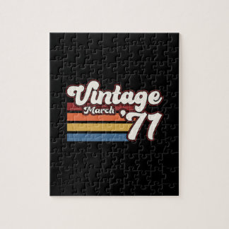 Vintage 1971 50th Birthday March Jigsaw Puzzle