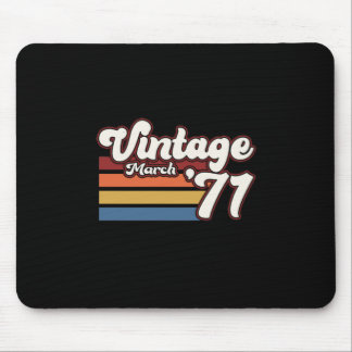Vintage 1971 50th Birthday March Mouse Pad