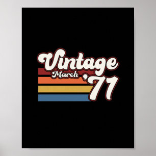 Vintage 1971 50th Birthday March Poster