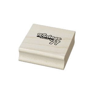 Vintage 1971 50th Birthday March Rubber Stamp