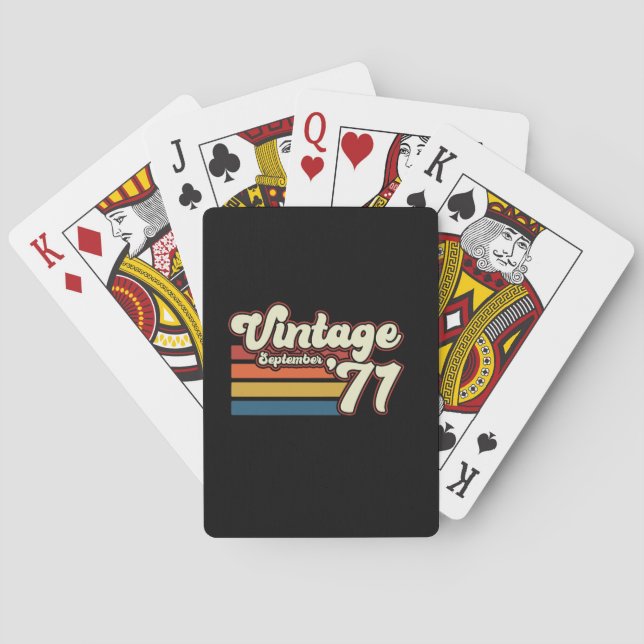 Vintage 1971 50th Birthday Playing Cards (Back)