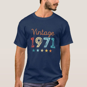Vintage 1971 50Th Birthday Retro Gift 50 Years Old T-Shirt