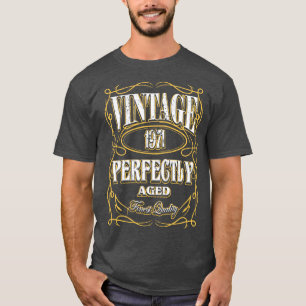 Vintage 1971 Birthday Bottle Label T-Shirt