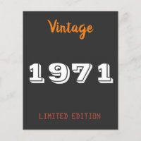 Vintage 1971 Limited Edition 55th Birthday Gift
