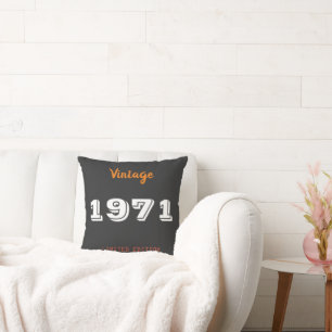 Vintage 1971 Limited Edition 55th Birthday Gift Cushion