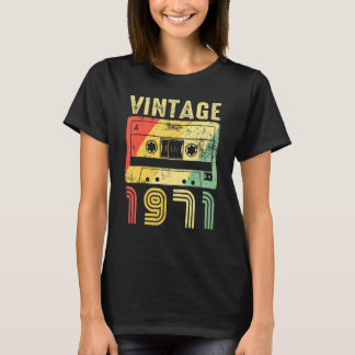 Vintage 1971 Music Cassette 51th Birthday 51 Year T-Shirt