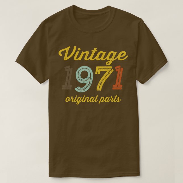 Vintage 1971 Original Parts T-Shirt (Design Front)