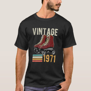 Vintage 1971 Roller Skate 51st Birthday 51 Year Ol T-Shirt