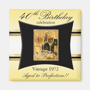 Vintage 1972 40th Party Favour Magnet