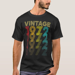 Vintage 1972 50 Years Old Men And Women 50th Birt T-Shirt