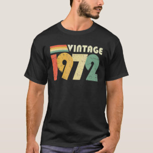 Vintage 1972 50th Birthday Distressed  For Men Wom T-Shirt