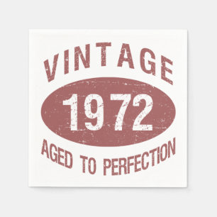 Vintage 1972 50th Birthday Napkin