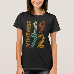 Vintage 1972 51th Birthday For men women 51 Years T-Shirt