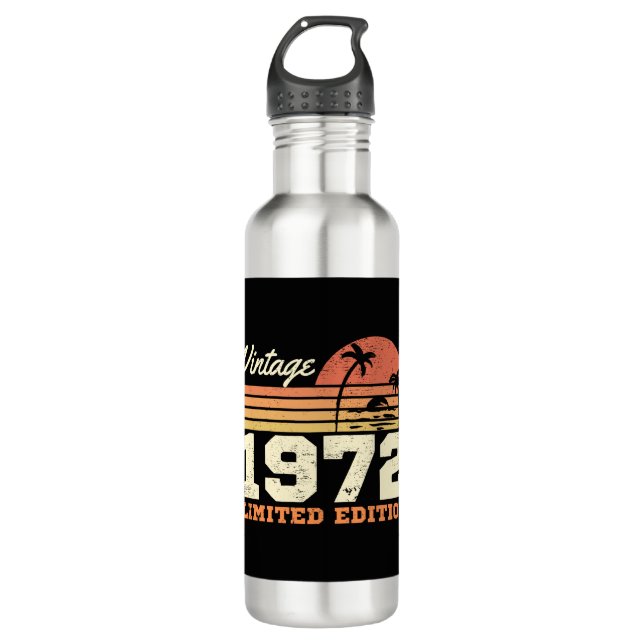 Vintage 1972 52nd Birthday 710 Ml Water Bottle (Front)