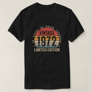 Vintage 1972 55th Birthday Limited Edition T-Shirt