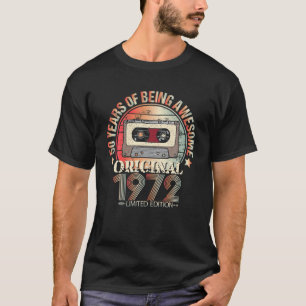 Vintage 1972 Men's Women's 50Th Birthday Cassette T-Shirt