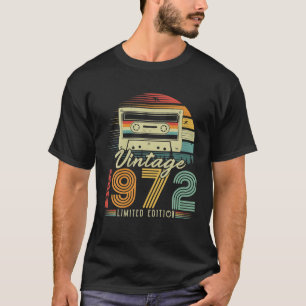 Vintage 1972 Retro Cassette 1972 50th Birthday 50 T-Shirt