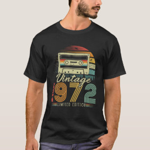 Vintage 1972 Retro Cassette 1972 54th Birthday 54 T-Shirt