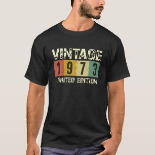 Vintage 1973 49Th Birthday Gift Men Women 49 Years T-Shirt