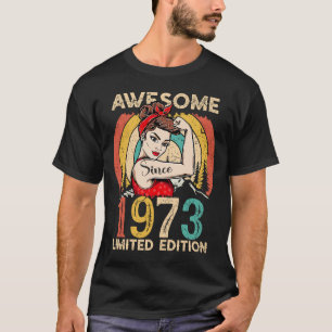 Vintage 1973 Birthday  For Women  49 Year Old Birt T-Shirt