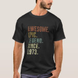 Vintage 1973 Funny 52nd Birthday Idea for 49 Year  T-Shirt<br><div class="desc">Vintage 1973 Funny 52nd Birthday Idea for 49 Year Old</div>