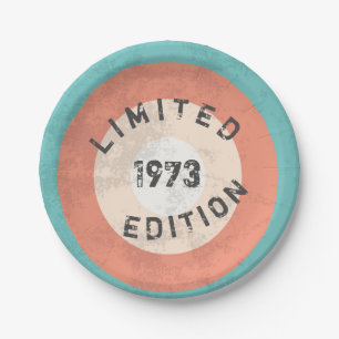 Vintage 1973 limited edition 53rd Birthday Paper Plate