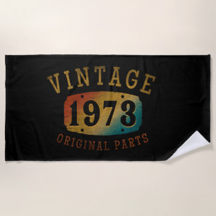 VINTAGE 1973 ORIGINAL PARTS BEACH TOWEL