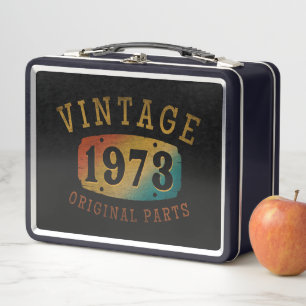 VINTAGE 1973 ORIGINAL PARTS METAL LUNCH BOX