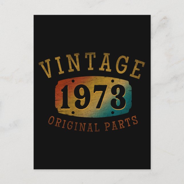 VINTAGE 1973 ORIGINAL PARTS POSTCARD (Front)