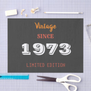 Vintage 1973 Patch – 53rd Birthday Limited Edition Tissue Paper