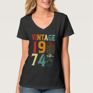 Vintage 1974 48 Year Old Birthday Camping Hiking B T-Shirt