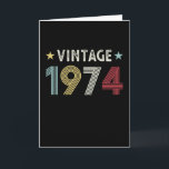 Vintage 1974 50th Birthday Gift 50 years old Card<br><div class="desc">This Vintage 1974 retro 50th Birthday design makes a great gift for men & women turning 50 years old. Birthday gifts for him and her. For an awesome grandad or grandma,  mum or dad legend.</div>