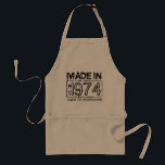 Vintage 1974 aged to perfection apron for men<br><div class="desc">Vintage 1974 aged to perfection apron for men. Cute birthday gift idea for dad,  uncle,  grandpa,  brother,  husband etc. Beige BBQ apron with personalizable age joke. Men's humour with custom date.</div>