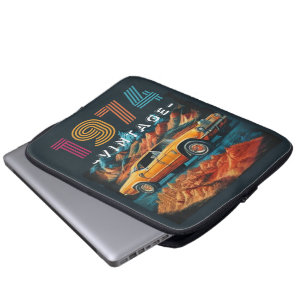 Vintage 1974 cool car laptop sleeve