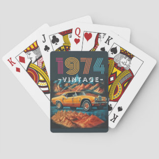 Vintage 1974 cool car playing cards
